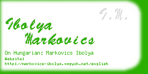 ibolya markovics business card